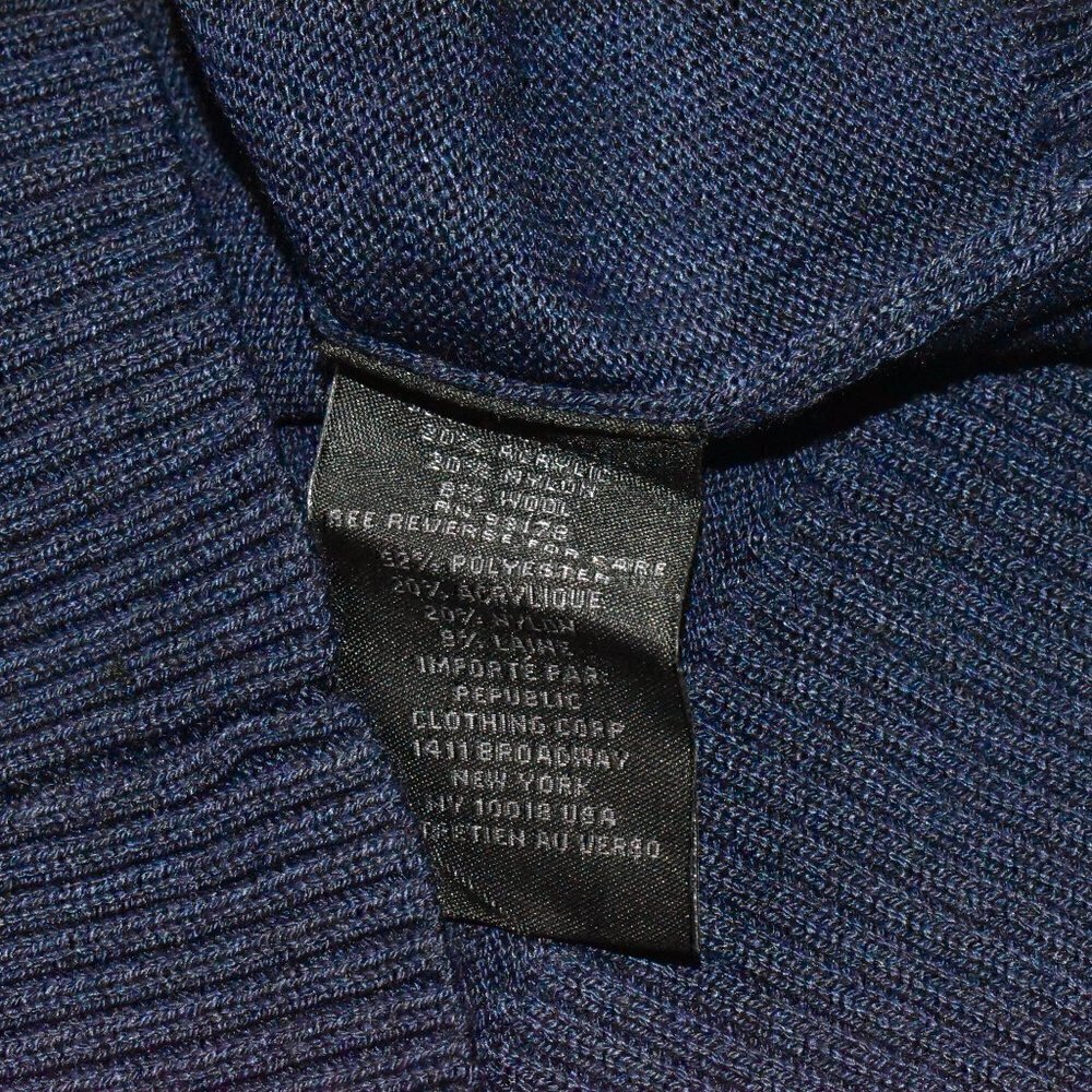 Magaschoni Man Long Sleeve Turtleneck Pullover Sweater Wool Blend Shirt Size L - Picture 10 of 10